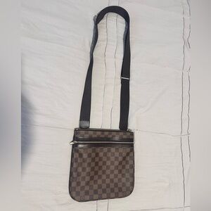 Louis Vuitton Messenger Bag in Brown and Tan with Checkered Design